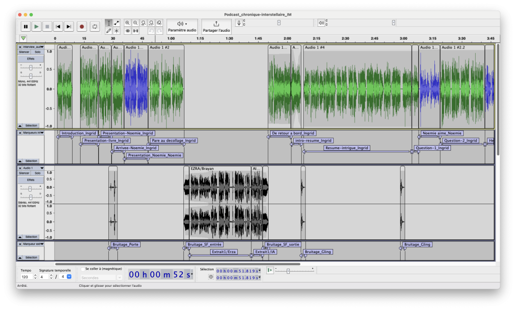 podcast, illustration montage Audacity